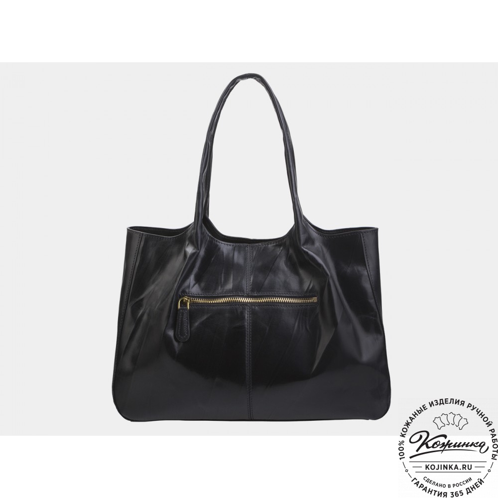 Женская кожаная сумка "Миранда" (чёрная)